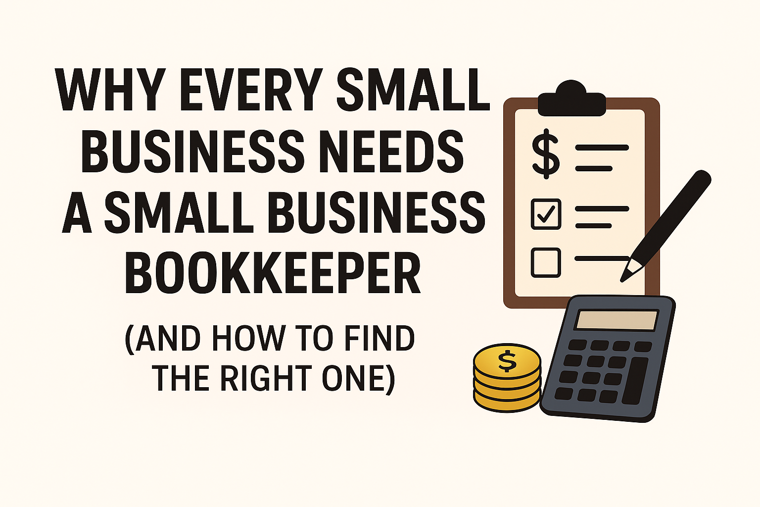 Why Every Small Business Needs a Small Business Bookkeeper (And How to Find the Right One)